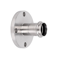 Raccord à bride à sertir en acier inoxydable 304, adaptateur à double bride à sertir, tête hexagonale droite, accessoire pour tuyau d'eau 16 kg