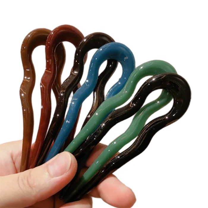 Вилка для волос в стиле ретро, u-образная резиновая двухзубная расческа для волос, Шпилька для волос невесты