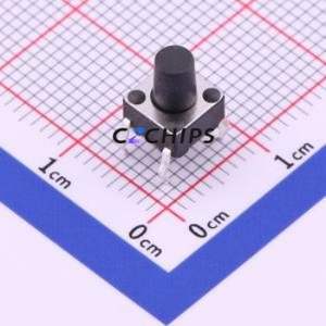 TS-1002-BR08016 Tactile Switch Through hole-4P,6x6mm Switch Single Pole Single Throw Round Button 1.6N Through Hole - Product Image 1