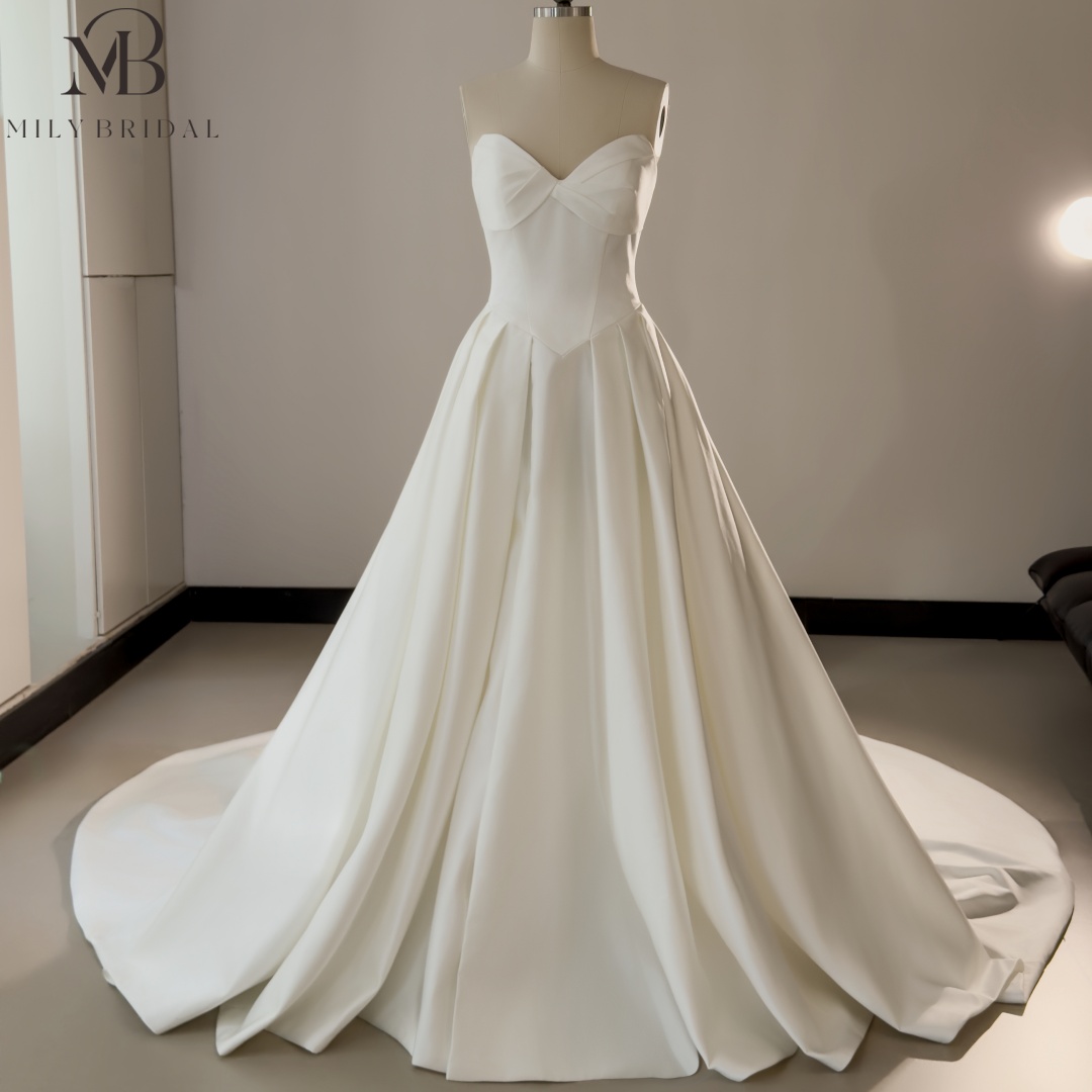 matteau gathered drop waist dress Ultra Soft Tulle Panel Drop Waist Lace Destination Wedding Dress Light Ivory main image 0