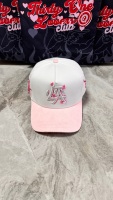 Gorra de Béisbol de 5 Paneles con Visera Curva, Estilo Nuevo, Personalizada, de Gamuza y Algodón, Gorras Deportivas B CROSS, Sombreros Barbas Originales con Logotipo de Diamantes de Imitación