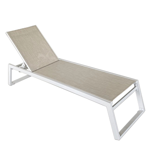 Chaise longue <span class=keywords><strong>et</strong></span> lit de jour <span class=keywords><strong>en</strong></span> <span class=keywords><strong>aluminium</strong></span> réglable de haute qualité pour la plage KD - Product Image 1