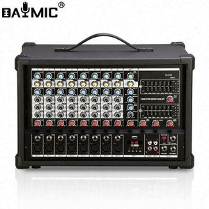 Mezclador de Audio Profesional de 8 Canales con Caja Amplificadora de Potencia para DJ, Hogar, KTV y Espectáculos - Product Image 1
