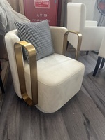 Usine de Offre Spéciale personnalisé haut de gamme doux confortable salon canapé en acier ensemble de meubles siège unique loisirs Villa usage domestique