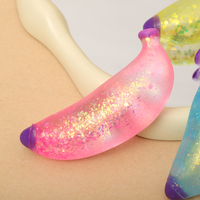 Jouet Squishy Banane Scintillant à la Maltose, Vente Chaude - Jouet Sensoriel Anti-Anxiété Mignon pour Enfants à Presser