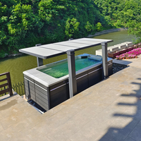 Piscine de spa à fonction de surf avec jet de vagues pour le surf et la natation Piscine à vagues à contre-courant à contre-courant
