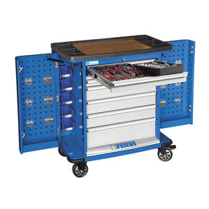 Fervi Tool <b>Trolley</b> C980 6 Drawer Cabinet Industrial Workshop <b>Storage</b> With Locking System And Wheels - Product Image 1