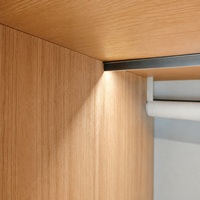 Porte de placard en cuir, cadre de porte de placard en cuir stratifié aluminium de luxe, cadre de lit, six panneaux en cuir pour porte de placard