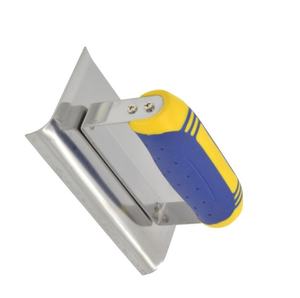 Truelle de coupe de ciment en acier inoxydable avec TPR et poignée en plastique Outil à main pour plâtrer le rabotage de bordure de béton - Product Image 1