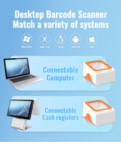 Escáner de Pagos de Escritorio JR P8, Compatible con Múltiples Sistemas, Análisis de Códigos Fuzzy, Lector de Códigos QR 2D Manos Libres, Terminal para Boutiques