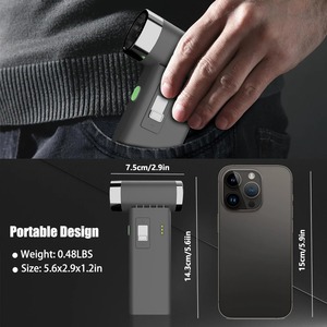 Souffleur et aspirateur portable 2-en-1, 110K tr/min, double batterie 4000 mAh pour souffler la poussière extérieure, gonfler et nettoyer la voiture - Product Image 3