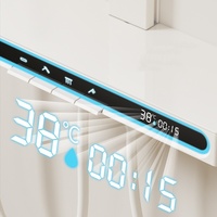 TIKTOK hit blanc ambiance lumière numérique douche Piano clé salle de bain grande pluie LED affichage numérique