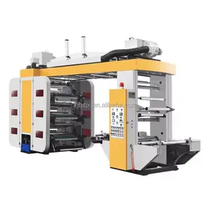 Máquina de impresión flexográfica de rollo a rollo de papel de vaso de papel de bolsa Paepr de 6 colores de alta velocidad de