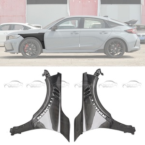 Rejillas de Ventilación Laterales Exteriores de Fibra de Carbono Estilo OTD, Pieza Automotriz para Honda Civic Type R FL5 2022-2023 - Product Image 2