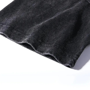 Top tendance col rond hommes lavage à l'acide t-shirt à vendre/longueur régulière plaine teint hommes lavage à l'acide t-shirt - Product Image 6