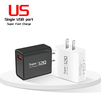 Chargeur de téléphone portable 120W, charge super rapide, charge rapide 3.0, 120W QC3.0, adaptateur de voyage USB pour Xiaomi/Samsung/Oneplus