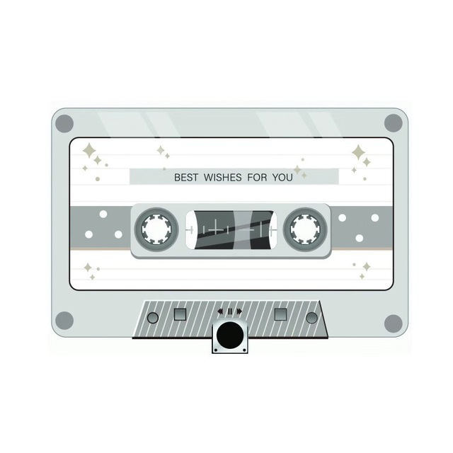 60s Customize Pattern Hot Selling Tape Shaped Recorder Retro Style Audio Music Card Birthday Card Blessing Phonograph