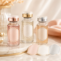 Étiquettes personnalisées imperméables pour petits flacons de sérum cosmétique, autocollants pour bouteilles de peptides, emballage d'échantillons de beauté, impression OEM