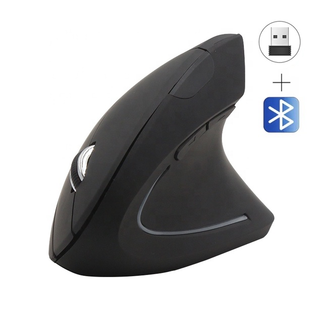 Dual Mode 2.4G Wireless+BT Vertical Type-C Charging Ergonomic Blue Tooth Mouse for Computer