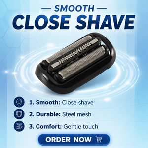 Cabezal de Repuesto para Afeitadora, Impermeable, Recargable, Compatible con <span class=keywords><strong>Braun</strong></span> <span class=keywords><strong>Serie</strong></span> <span class=keywords><strong>5</strong></span>, <span class=keywords><strong>Serie</strong></span> 6, 53B, Cuchilla de Malla - Product Image 2