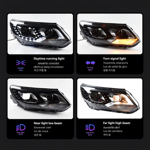 Conjunto de Faros Delanteros LED Completos Tipo Lágrima de 12V, Aplicable para Modelos 13-16, Modificación de Estilo, Actualización de Señales de Giro - Product Image 4