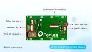 4.3 Inch LCD Display Esp32 Board 480*272 Resolution RGB Interface Lcd Screen Esp32 S3 WIFI Module For Bicycle Dashboard