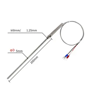 Sonde chauffante doubles M8, type sonde, capteur de température, 20mm, 8*200mm, 2 fils