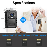 Caméra corporelle CammPro I827 4G LTE avec système Android intelligent, 64 Go, diffusion en direct, 32 MP, résistante à l'eau et télécommande