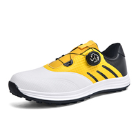 Chaussures de golf professionnelles pour hommes et femmes, style Pro Lace, respirantes, souples, en maille et cuir, avec semelle en caoutchouc