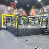Équipement professionnel de ring de boxe relevable, plateforme de compétition, protection d'angle, cadre en acier, pour club de boxe et salle de sport, vente en gros