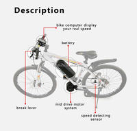 Stock EU US Bafang Bbs02 48v 750w Mid Drive Motor EMTB Ebike Kit de conversion avec affichage 860C Livraison gratuite