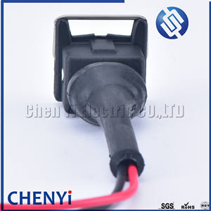 Conector automático de 2 pines Junior Power (mini temporizador), conector impermeable automático para inyector de combustible EFI con Bota de goma con cable - Product Image 6