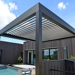 Gazebo de Metal para <span class=keywords><strong>terraza</strong></span> al aire libre, pérgola impermeable en el techo - Product Image 1