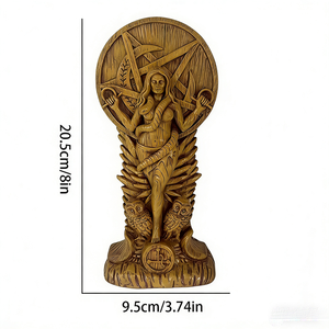 Figuras Personalizadas de Diosas Nórdicas, Estatua de Lilith, Figuritas de Resina, Escultura de Altar Pagano, Dios Vikingo, Estilo Madera, Decoración para el Hogar, Regalos - Product Image 2