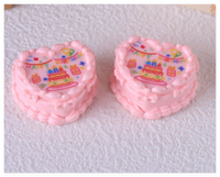 3D gâteau d'anniversaire miniature résine alimentaire sucre sucette canne à sucre charme décoration de noël sculpture pour pince à cheveux chaussure phonecase