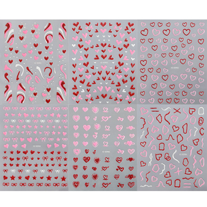 1 unidad de pegatinas 3D para uñas con diseño de corazón de amor, calcomanías adhesivas, rojo, rosa, <span class=keywords><strong>San</strong></span> Valentín, decoración de uñas, deslizadores, <span class=keywords><strong>manicura</strong></span> - Product Image 6