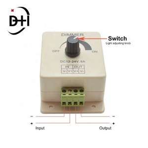 ตัวควบคุมไฟ LED แบบหรี่แสงได้ DC 24V 12V 8A ปรับความสว่างได้ สำหรับไฟ LED สีเดียว - Product Image 5