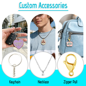 Collane con Ciondolo Personalizzato con Citazioni Ispirazionali, Gioielli con Parole Motivazionali Incise, Accessorio Moda in Lega Metallica, Campione <span class=keywords><strong>7D</strong></span>, Produzione in Serie 15D - Product Image 3