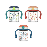 Gobelet d'apprentissage pour bébé et enfant HogoKids H41-183 personnalisé, avec paille, sans BPA, écologique, en PP, pour les 2-4 ans