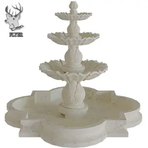 Commercio all'ingrosso di grandi dimensioni giardino esterno in marmo fontana di acqua granito 3 Tier pietra decorativa per la vendita