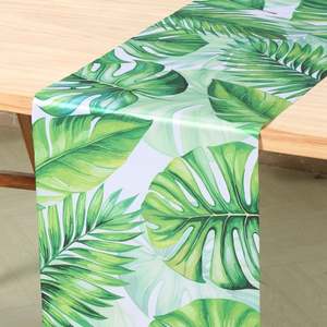 Camino de mesa de fruta fresca-Vibrante y animado Oasis tropical Patrón de fruta Camino de mesa Tributo Satén Suministros de decoración para fiestas - Product Image 6