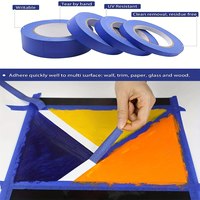 Ruban de masquage bleu personnalisé pour peinture, film adhésif résistant aux UV et à la chaleur, rouleau pour murs, voitures, peinture automobile