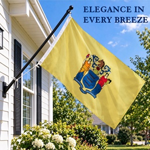 Bandera del estado de Nueva Jersey, EE. UU., 3x5 pies, de alta resistencia, nailon 210D, bordada y cosida, dobladillo con cuádruple costura, ojales de latón macizo - Product Image 6