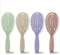 Brosse à cheveux transparente biologique multifonctionnelle pour massage du cuir chevelu, peigne à air, fer à friser et lisseur pour femmes, usage domestique et bain