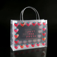 Sac en plastique PVC transparent à fond carré avec poignée personnalisée pour emballage de maillots de bain