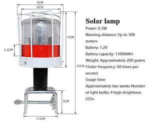Solar LED <b>Light</b> <b>Flash</b> Traffic <b>Lights</b> Solar Tower Crane Marine Strobe <b>Light</b> for Traffic Road Construction - Product Image 2
