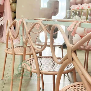 كرسي أطفال معدني عليه رسومات وردية رائعة طاولة للحفلات - Product Image 6