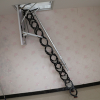 Escalier de plafond léger en alliage Ti-Mg Échelle pliable de conception moderne avec main courante Facile à utiliser et à installer
