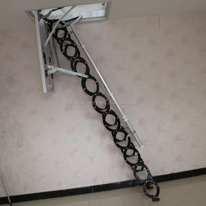 <span class=keywords><strong>Escalier</strong></span> de <span class=keywords><strong>plafond</strong></span> léger en alliage Ti-Mg Échelle pliable de conception moderne avec main courante Facile à utiliser et à installer - Product Image 2