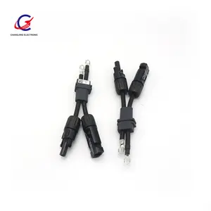 Conector de ramos solar tuv, aprovação de tuv ip67 dc1000v pv t tipo 2 a 1, cabos conectores de bateria solar